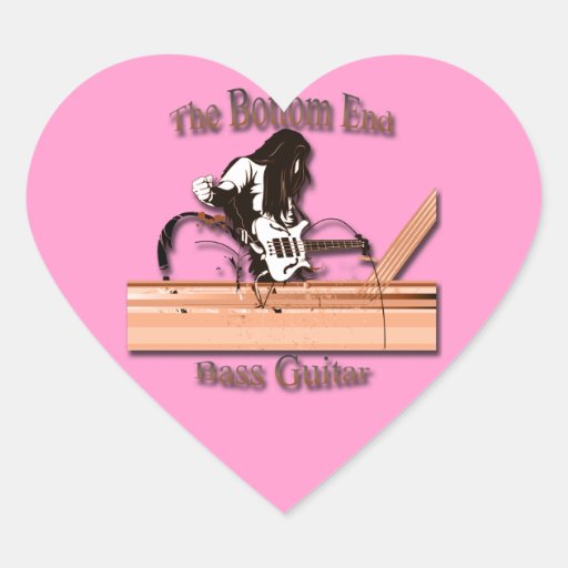 Bass Guitar the Bottom End brown Sticker