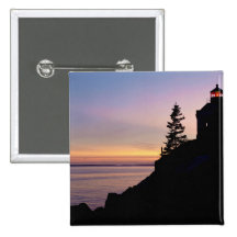 Bass Harbour lighthouse on Mt. Desert Island, Button