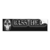 BASS HEAD Dubstep t-shirts Bumper Stickers