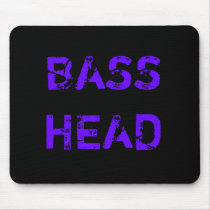 Bass Head mousepad (purple text)