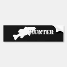BASS HUNTER BUMPER STICKERS