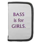 Bass is for girls purple text planners