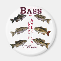 Bass of N.America Refrigerator Magnet