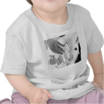 Bass player , bass and hand, negative image tshirts
