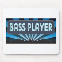 Bass Player Marquee Mouse Pads