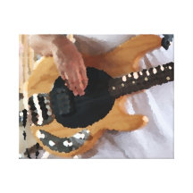 bass player painterly four string bass hands drumm gallery wrap canvas