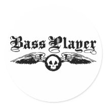 Bass Player Stickers