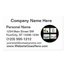 bass player what I think I do circle Business Card Template