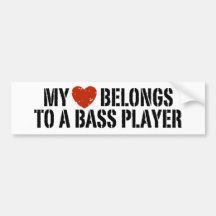 Bass Players Girl Bumper Stickers