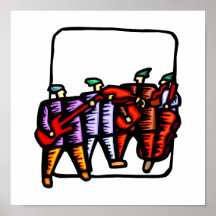 Bass Players, upright and electric coloured graphi Posters