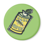 Bass Wipes Fishing  T-shirts and Gifts Refrigerator Magnet