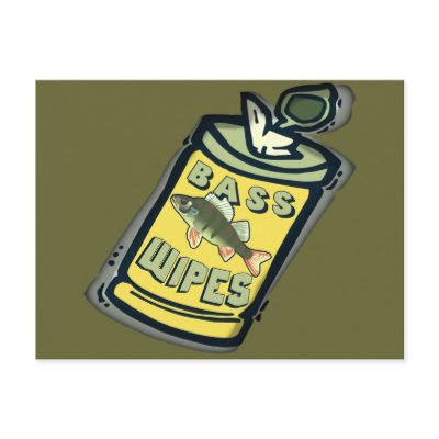 Bass Wipes Fishing  T-shirts and Gifts Postcards by sagart1952