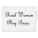Basse de jeu de vraies femmes cartes de vœux