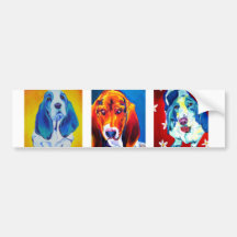 Basset #1 bumper sticker