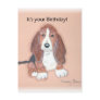 Basset Birthday Postcard