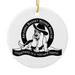 Basset Elf & AZBHR Logo Christmas Tree Ornament