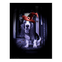 Basset Hound 2010 Howloween Postcard
