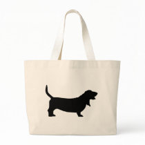 Basset Hound (black) Tote Bag