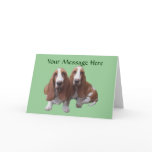 Basset Hound Buddies Greeting Card