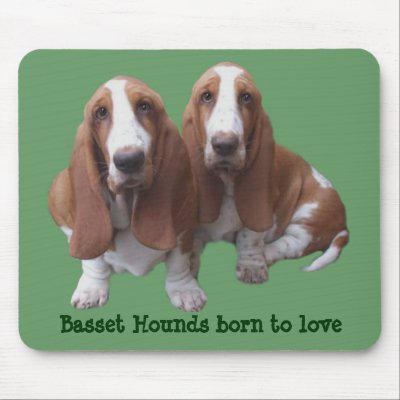Basset Hound Buddies Mousepad by normagolden