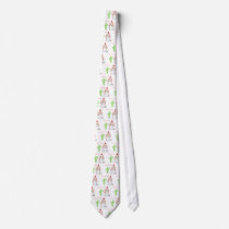 Basset Hound Cactus Christmas Necktie