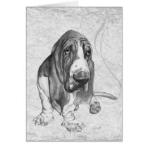 Basset Hound Greeting Card