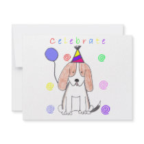 Basset Hound Celebrate Custom Announcement