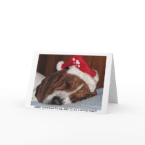 Basset Hound Christmas Card