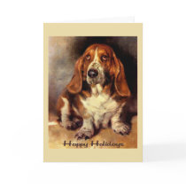 Basset Hound Christmas Card