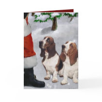 Basset Hound Christmas Gifts Greeting Card