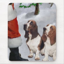 Basset Hound Christmas Gifts Mouse Pads