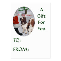 Basset Hound Christmas Gifts Name Tags Business Card