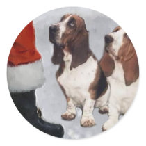 Basset Hound Christmas Gifts Sticker