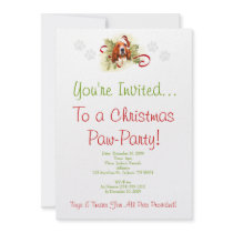 Basset Hound Christmas Invitation