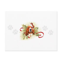 Basset Hound Christmas Postcards