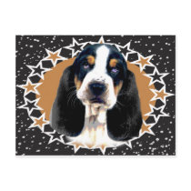 Basset Hound Circle of Stars