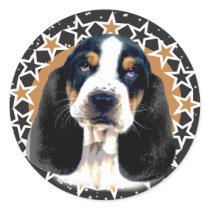 Basset Hound Circle of Stars