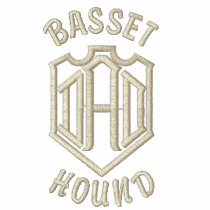 Basset Hound Dad Gifts Embroidered Shirt