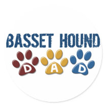 BASSET HOUND DAD Paw Print