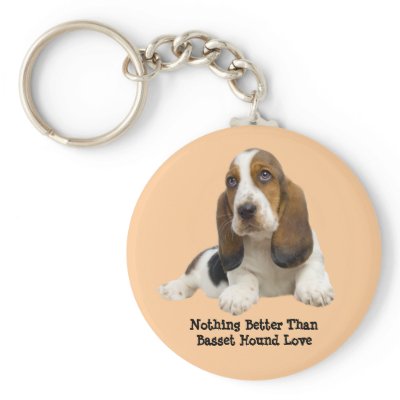 Basset Hound Fabulous Face Keychain by normagolden