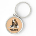 Basset Hound Fabulous Face Keychain