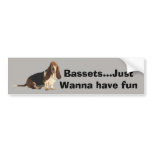 Basset Hound Fun Loving Bumper Sticker