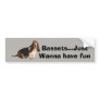 Basset Hound Fun Loving Bumper Sticker