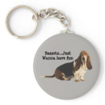 Basset Hound Fun Loving Keychain