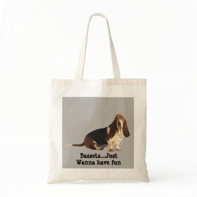 Basset Hound Fun Loving Tote Bag by normagolden