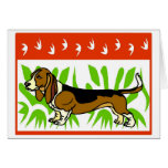 Basset Hound Holiday Greeting Card
