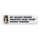 Basset Hound Honour bumper stickers