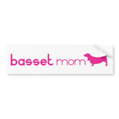 Basset Hound Mom Bumper Stickers by purelypups