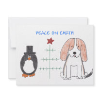 Basset Hound Peace On Earth Invites