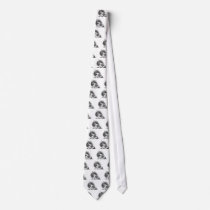 BASSET HOUND: PENCIL REALISM ART CUSTOM TIES